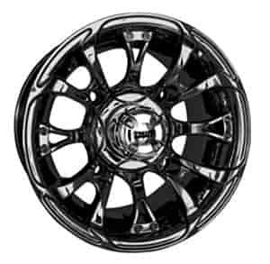 Nitro Golf Cart Wheel Black/Chrome 12 x 7