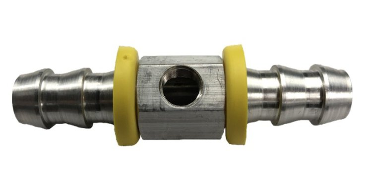 001-4A-1-0027 Fuel Pressure Splice Fitting [1/2 in. Hose, 1/8 in. NPT Port Fitting]