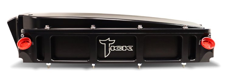 TP009853-1-BLK 1500hp Ultra Low-Profile Billet Air-to-Water Intercooler for Holley Ram Intakes [Black Anodized]