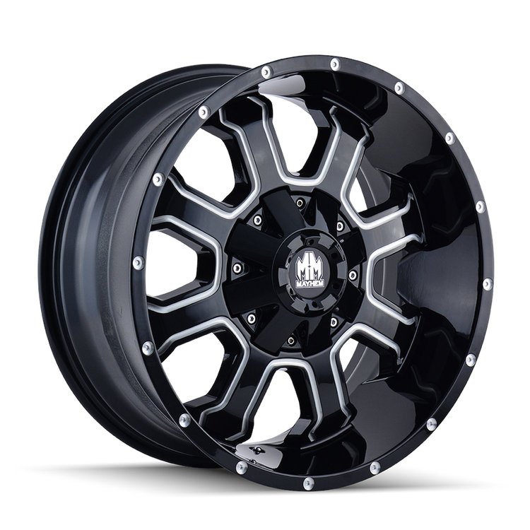 8103-22276M Fierce 8103 Wheel [Size: 22" x 12"] Gloss Black Milled   Finish