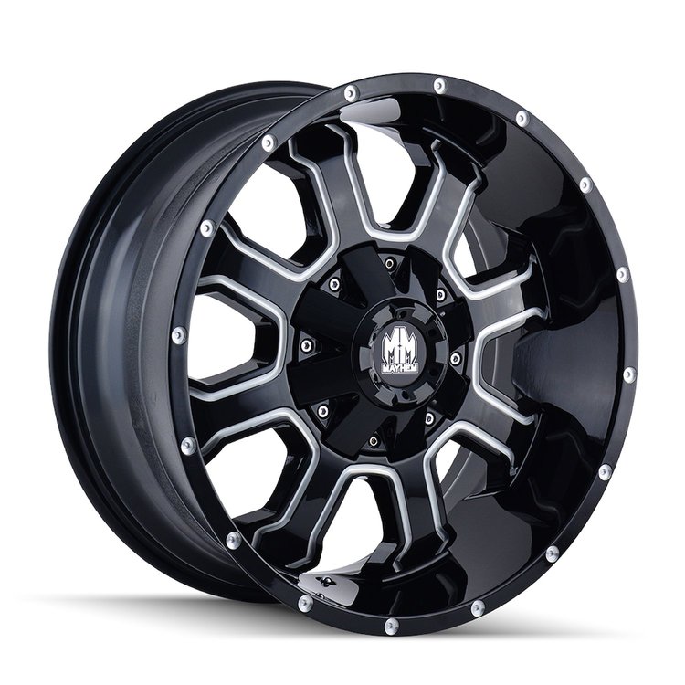 8103-7956M18 Fierce 8103 Wheel [Size: 17" x 9"] Gloss Black Milled Finish