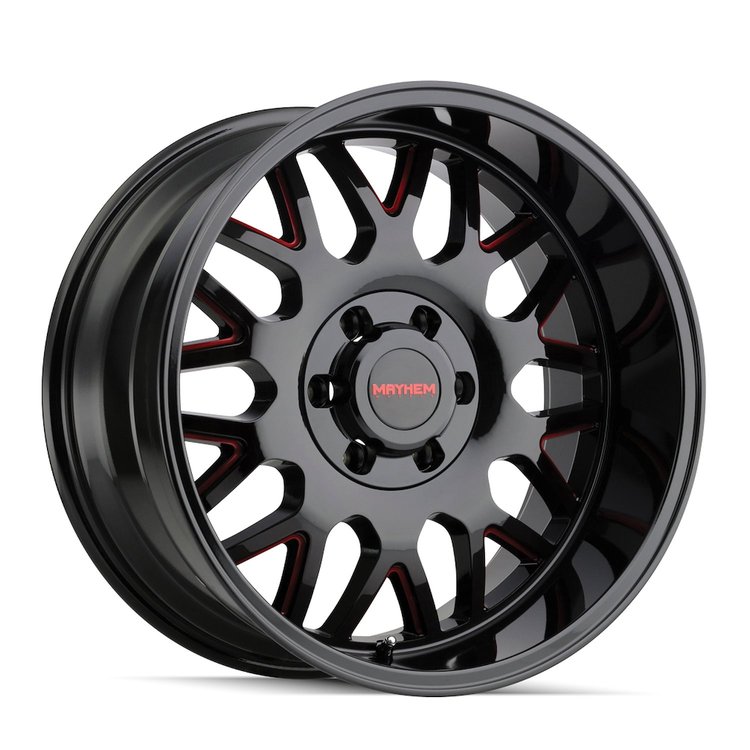 8110-2936BTR Tripwire 8110 Wheel [Size: 20" x 9"] Gloss Black Milled Prism Red Finish