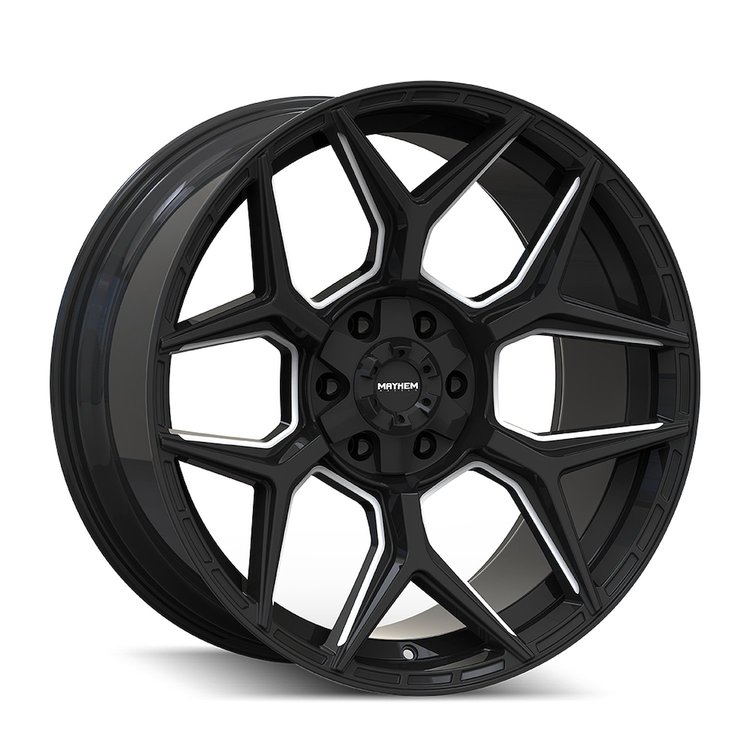 8119-22137M Vanquish 8119 Wheel [Size: 22" x 10"] Gloss Black Milled Finish