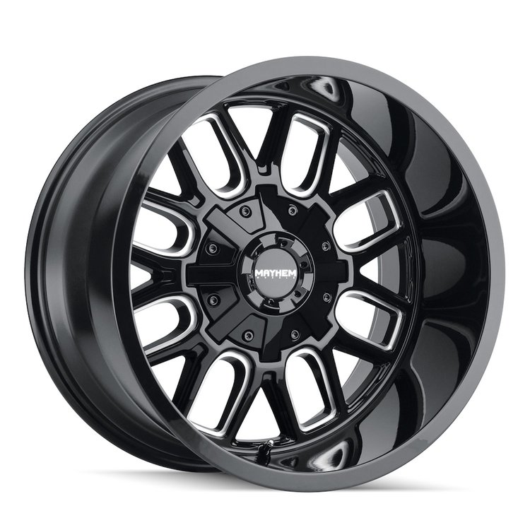 8107-2137BM-24 Cogent 8107 Wheel [Size: 20" x 10"] Gloss Black Milled Finish