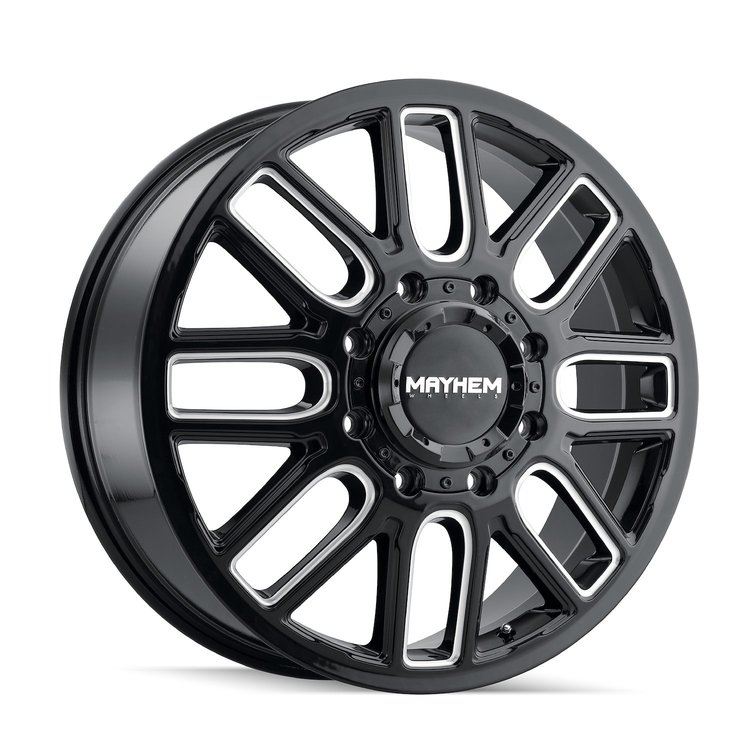 8107D-2881BMF115 Cogent Dually 8107D Wheel [Size: 20" x 8.25"] Gloss Black Milled Finish