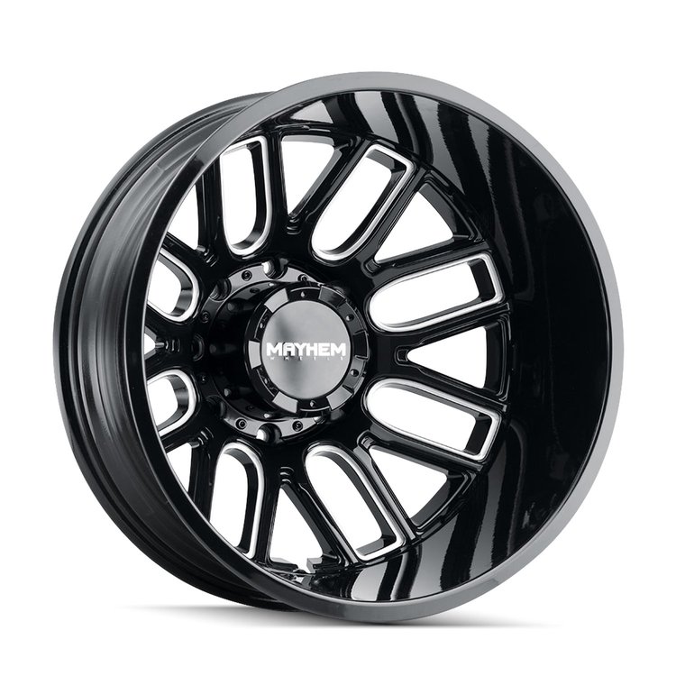 8107D-2881BMR232 Cogent Dually 8107D Wheel [Size: 20" x 8.25"] Gloss Black Milled Finish
