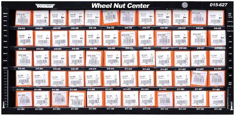 015-627 Wheel Hardware Wheel Nut Wall Mount Assortment