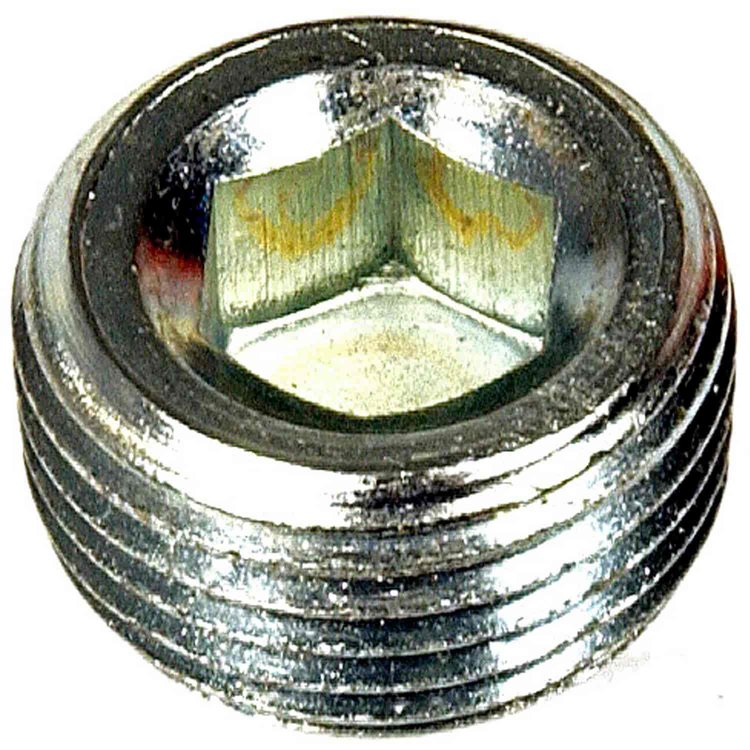 Steel Pipe Plug C.S. Hex 3/8"-18 NPT x 7/16"