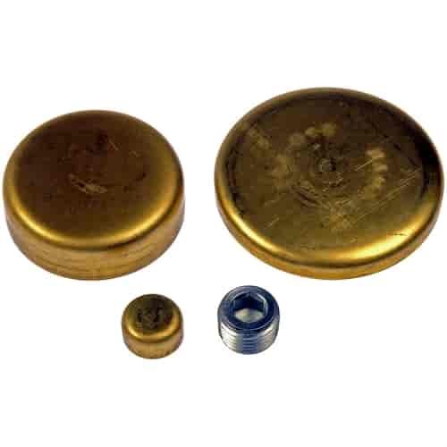 02660 Gm Brass Expansion Plug Kit, 12 Expansion Plugs, 5 Pipe Plugs; Buick/Cadillac/Chevrolet/GMC/Oldsmobile/Pontiac