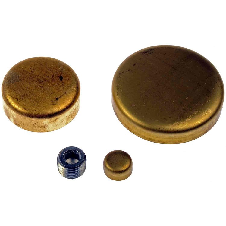 02663 Brass Expansion Plug Kit, 10 Expansion Plugs, 4 Pipe Plugs; 1962-2001 Ford, 1977-1992 Lincoln, 1962-2001 Mercury