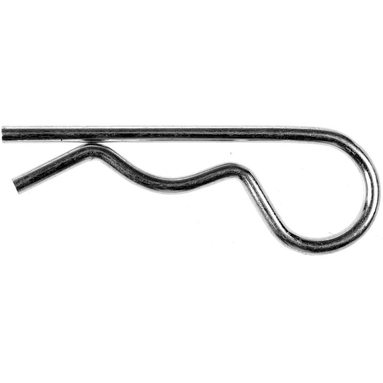 121-007 Hitch Pin Clip-Wire Dia .177 in, Drill Hole Size 3/16 in, Length 3-3/4 in.