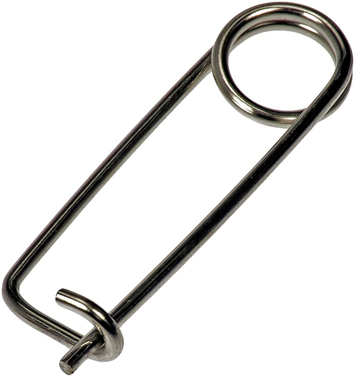 Stainless Steel Locking Safety Pins, 1/16 in. Wire, 1-1/16 in. Usable Length, 1-3/4 in. Overall [Set of 30]