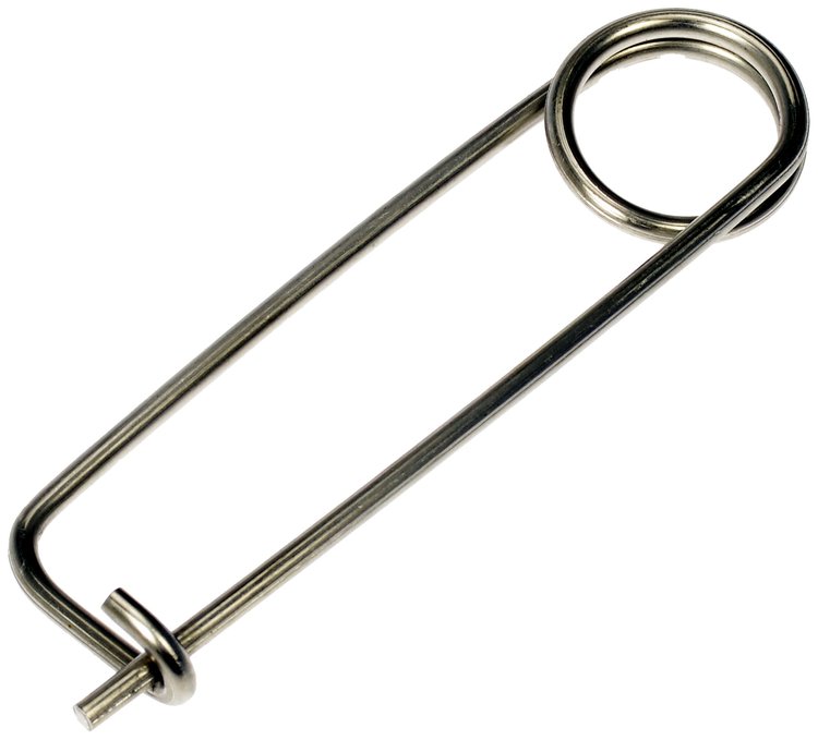 Stainless Steel Locking Safety Pins, 1/8 in. Wire, 2-13/16 in. Usable Length [Set of 10]