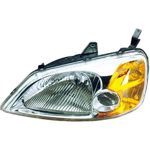 Halogen Headlight Assembly 2001-03 Honda Civic Sedan