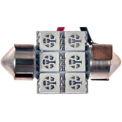 3175R-SMD 3175 Red 5050smd 6 LED Bulb; Multi-Vehicle Application