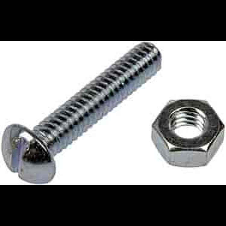 340-712 Stove Bolt with Nuts -1/4-20 in. x 1-1/4 in.; 1/4-20 x 1-1/4 in