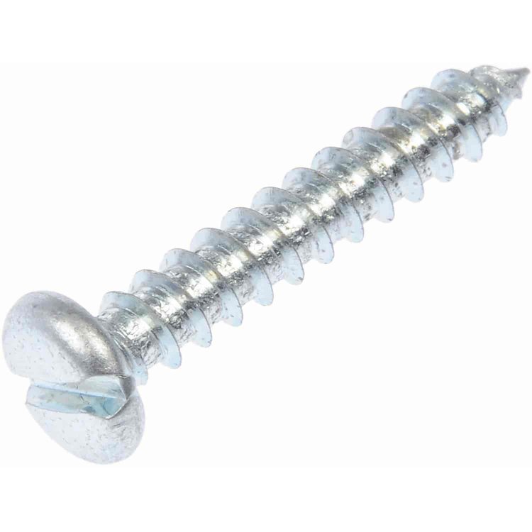 355-083 Sheet Metal Screw-Slotted Pan Head-No. 8 x 1 in.; Zinc