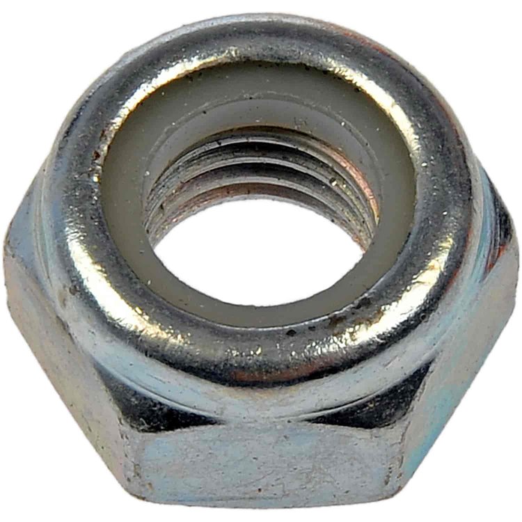 432-010 Hex Lock Nuts with Nylon Ring-Class 8- Thread Size M10-1.50, Height 10mm; Class 8.8