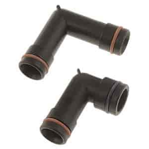47065 Heater Hose Fittings with O-Rings - Plastic; 1995-2009 Buick; 1995-2005 Chevrolet; 1995-1999 Oldsmobile; 1995-2008 Pontiac