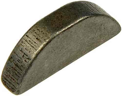 595-068 Woodruff Key-Width-1/8(.125) in., Length-39/64(.602) in., Height-15/64(.236) in.; 1/8 in x 39/64 in