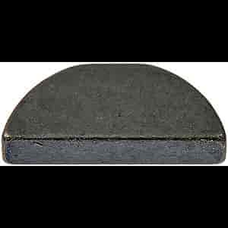 595-069 Woodruff Key-Width-3/16(.188) in., Length-55/64(.855) in., Height-23/64(.362) in; 3/16 in x 55/64 in