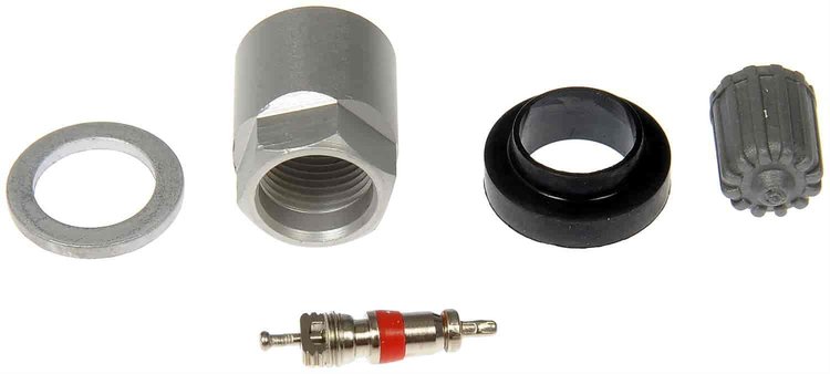 TPMS Service Kit - Replacement Grommet Valve Core and Cap