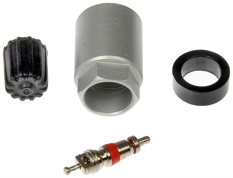 TPMS Service Kit - Replacement Grommet Valve Core and Cap