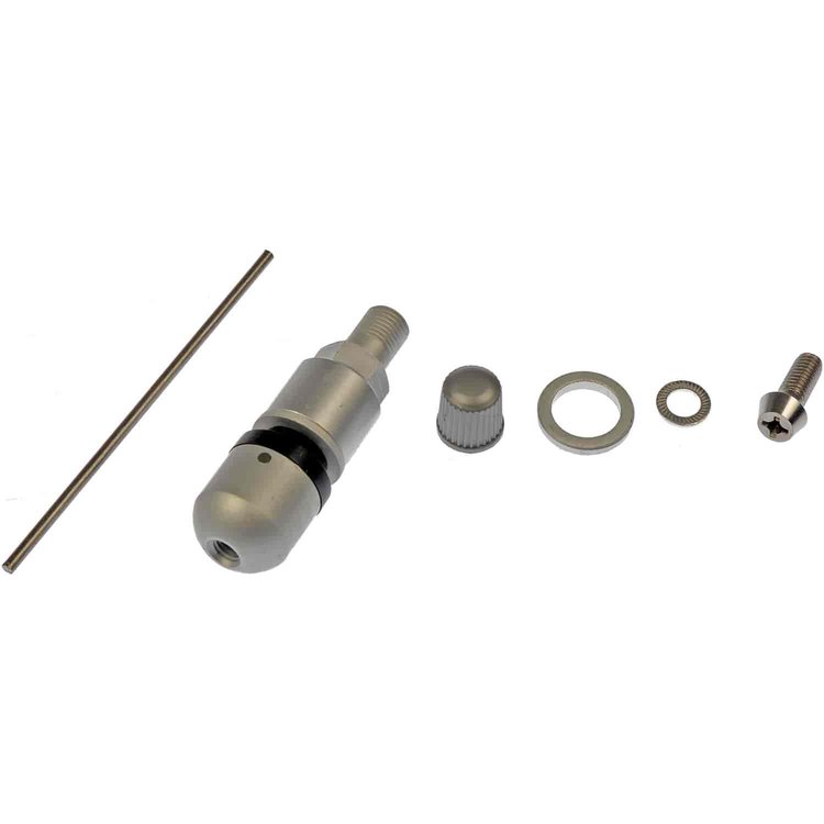 TPMS Service Kit - Replacement Aluminum Clamp-In Valve Stem with Mounting Screw