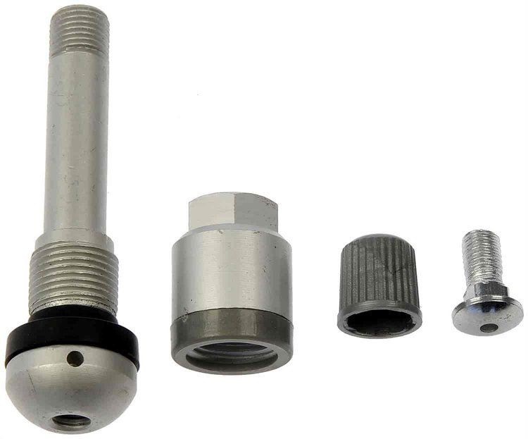 TPMS Service Kit - Replacement Aluminum Clamp-In Valve Stem with Mounting Screw