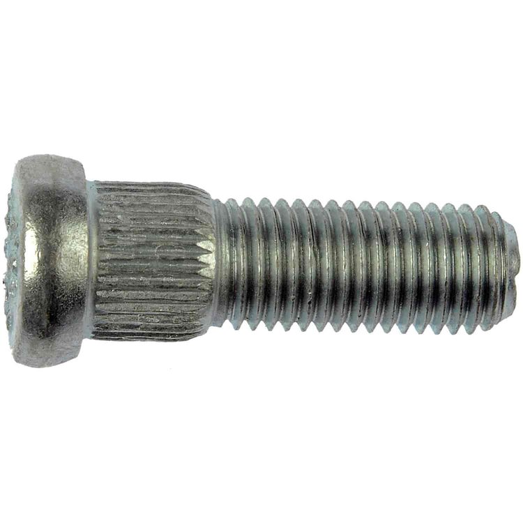 610-253 M12-1.50 Serrated Wheel Stud - 14.10mm Knurl, 38.5mm Length; Chevrolet/Chrysler/Dodge/Plymouth/Pontiac