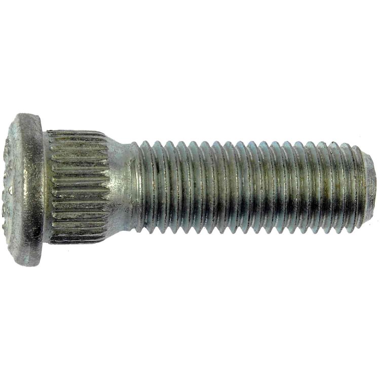 610-261 M12-1.50 Serrated Wheel Stud - 14.35mm Knurl, 42.5mm Length; Acura/BMW/Chevrolet/Hyundai/Isuzu