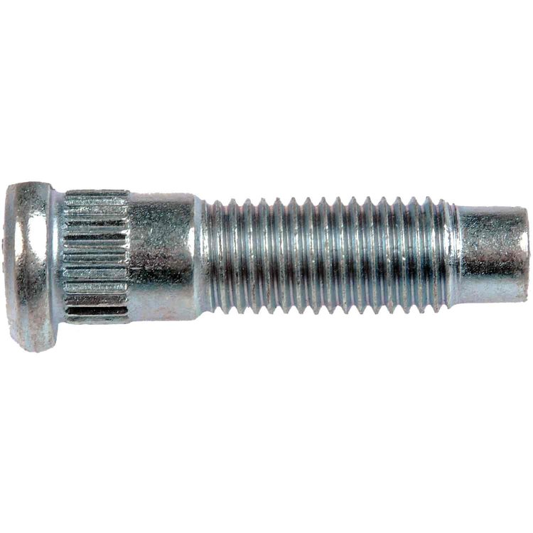 610-342 M12-1.50 Serrated Wheel Stud with Clip Head - 13.59mm Knurl, 46.5mm Length; 1989-1990 Ford, 1989-1990 Mercury