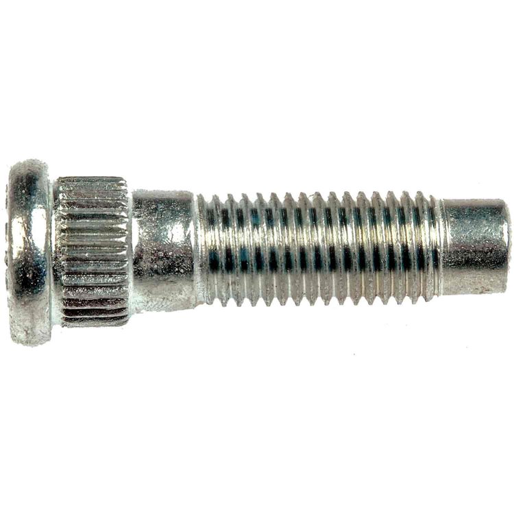 610-343 M12-1.50 Serrated Wheel Stud - 15.55mm Knurl, 46.5mm Length; 1989-1992 Ford, 1989-1992 Mercury