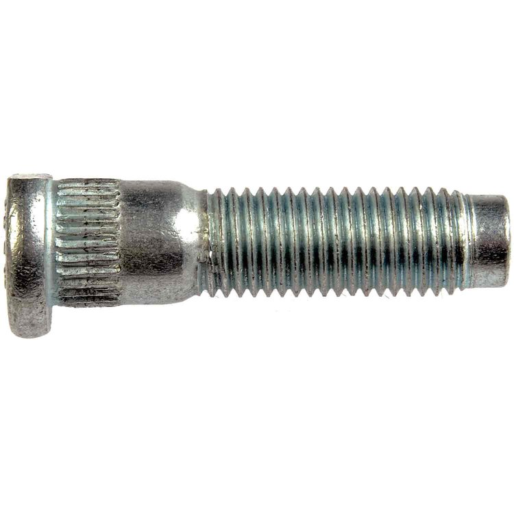 610-376.1 M12-1.50 Serrated Wheel Stud with Clip Head - 13.82mm Knurl, 49mm Length; Ford/Lincoln/Mercury