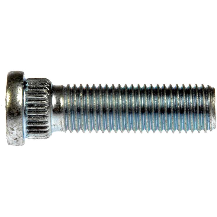 610-414 M12-1.50 Serrated Wheel Stud - 14.38mm Knurl, 45mm Length; Chrysler/Dodge/Eagle/Hyundai/Jeep/Kia/Mitsubishi/Plymouth