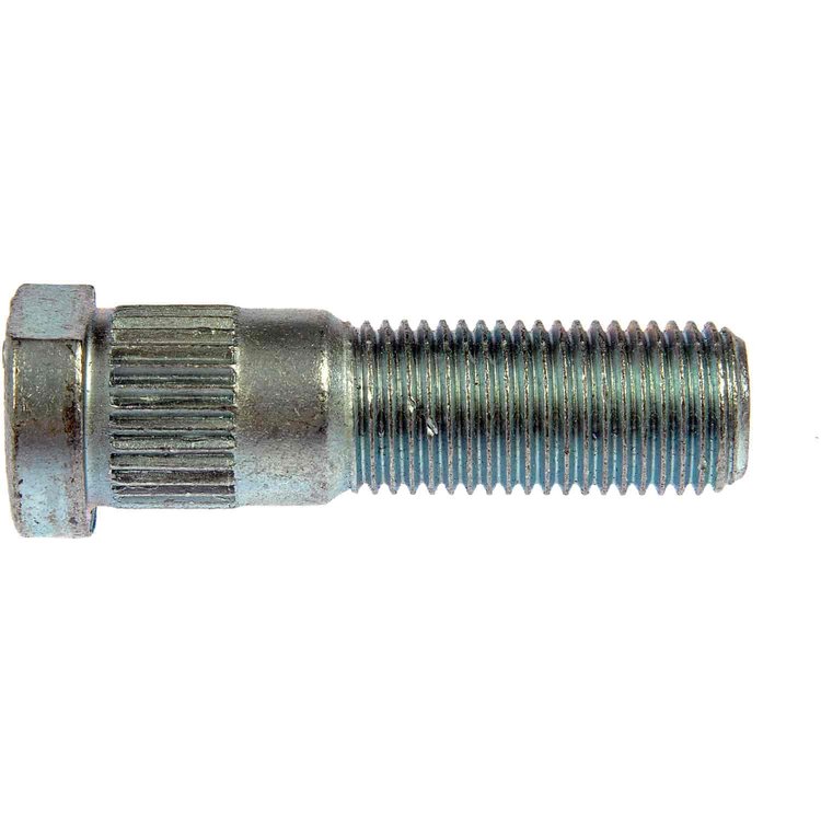 610-502 M14-1.50 Serrated Wheel Stud with Clip Head - 16.02mm Knurl, 50mm Length; 2005-2023 Chrysler, 2005-2023 Dodge