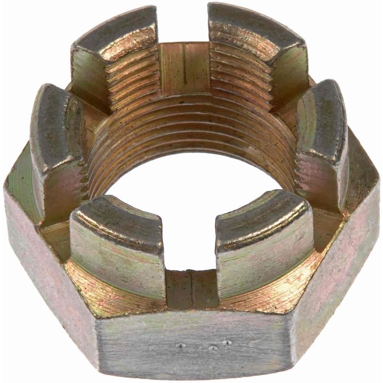615-105 Castellated Nut Spindle Nut M22-1.5 Hex 32mm; Chrysler/Daihatsu/Dodge/Eagle/Genesis/Hyundai/Kia/Mitsubishi/Plymouth
