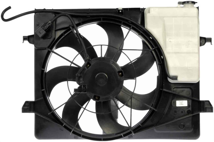 Radiator Fan With Reservoir and Resistor