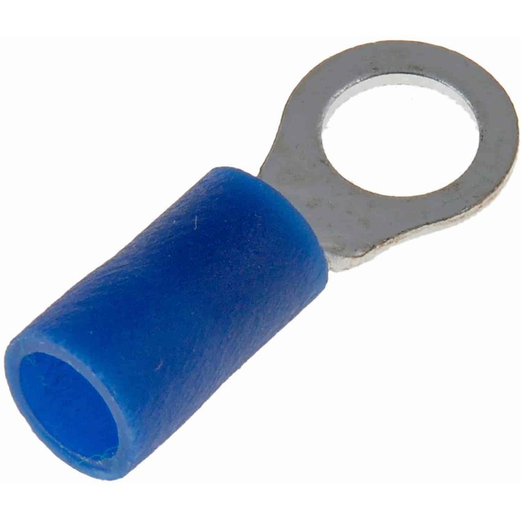 638-206 16-14 Gauge Ring Terminal, Stud Size 10, Blue; Copper