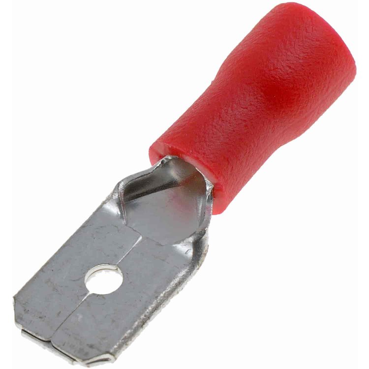 638-260 22-18 Gauge Male Slide Disconnect Terminal, .250 in., Red