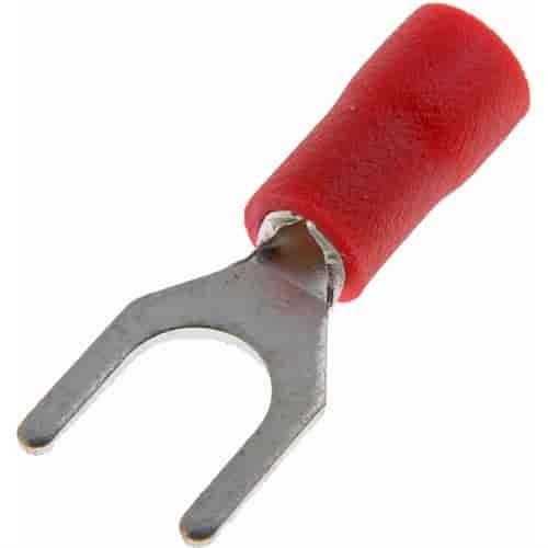 638-277 22-18 Gauge Spade Terminal, Stud Size 10, Red
