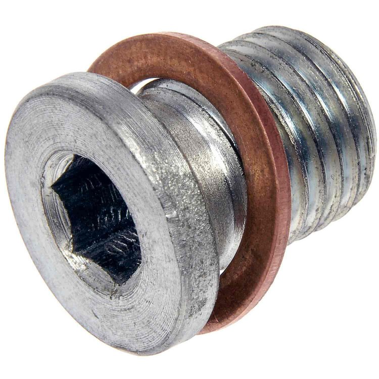 65407 Trapped Washer Oil Drain Plug M14x1.50; 2004-2010 Seat; 1999-2002 Seat; 2025 Volkswagen; 1996-2023 Volkswagen