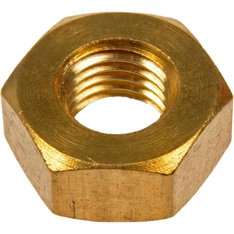 680-154 Hex Nuts - Metric Brass - M10-1.25; Hex Size - 17 mm