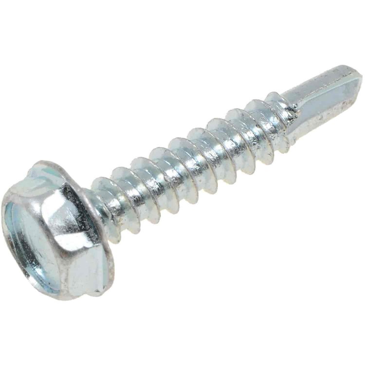 700-207 Self Tapping Screw-Hex Washer Head-No. 10 x 1 in.; Zinc