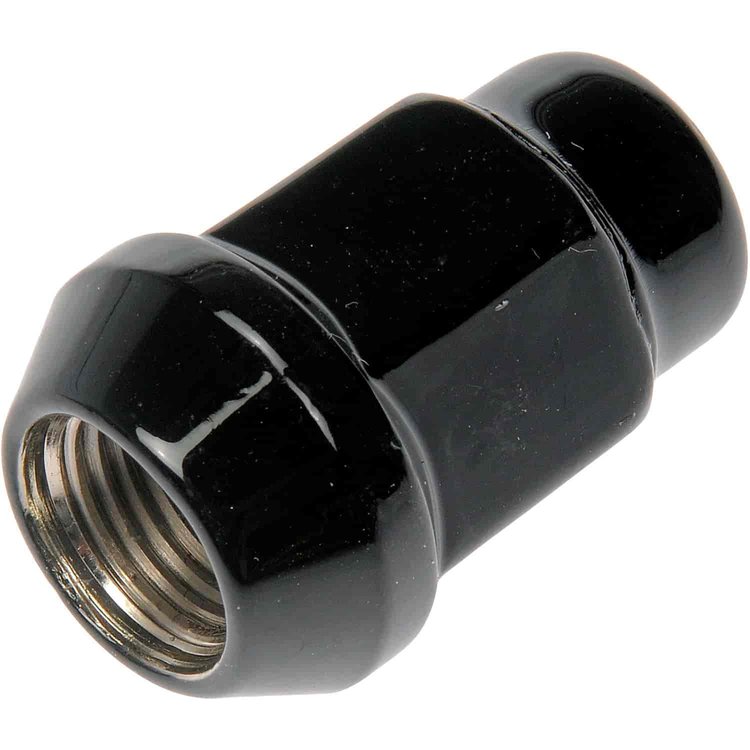 711-205A Black Bulge Seat Acorn Wheel Nut - 1/2-20; American Motors/Dodge/Ford/Jeep/Mercury/Plymouth