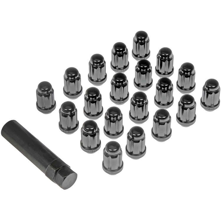 Spline Drive Lock Lug Nut Set - M12-1.50 [Black Chrome]