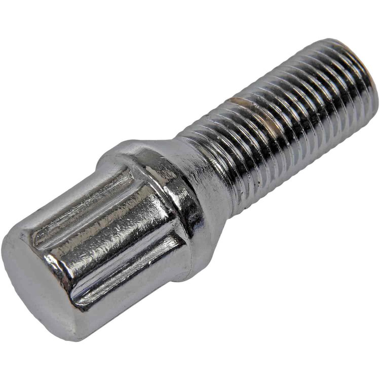 712-601 Chrome Spline Drive Wheel Bolt - M14-1.50; 2002-2010 BMW; 1986-1998 Saab; 1986-1991 Volkswagen; 1999-2014 Volvo