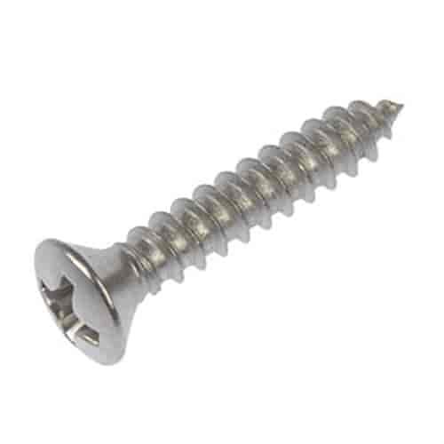 784-100 Self Tapping Screw-Stainless Steel-Oval Head-No. 6 x 1/2 in., 3/4 in.; 6x1/2