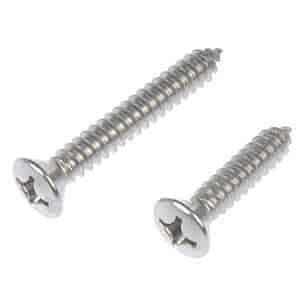 784-165 Self Tapping Screw-Stainless Steel-Oval Head-No. 12 x 1 in., 1-1/2 in.; 12x1