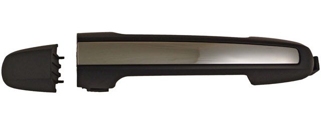 Exterior Door Handle Rear Left Or Right Primed Black With Chrome Insert